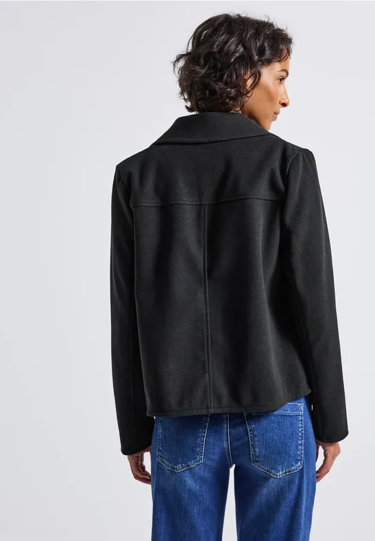 Kurze Cosy Reversjacke Obsidian Blue