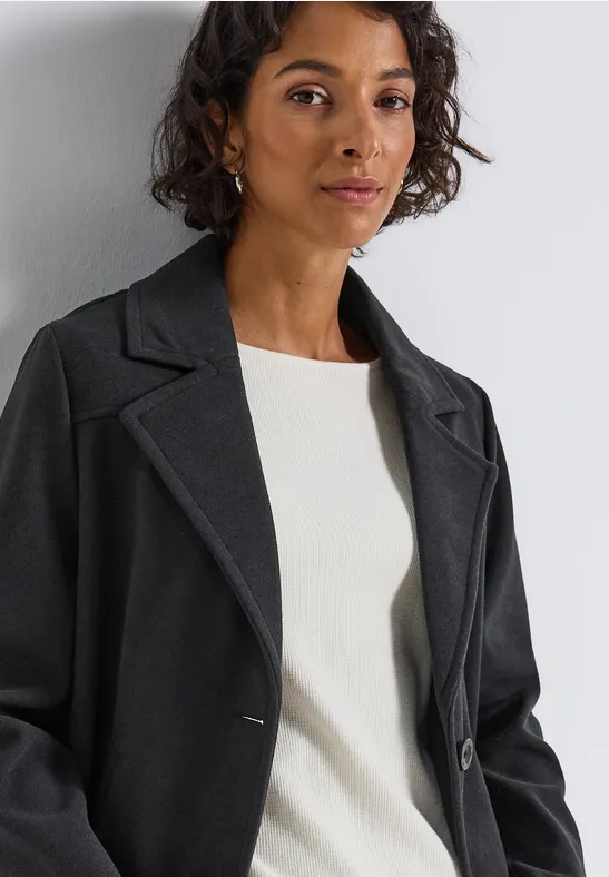 Kurze Cosy Reversjacke Obsidian Blue