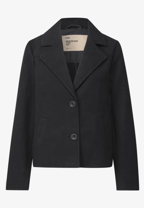 Kurze Cosy Reversjacke Obsidian Blue