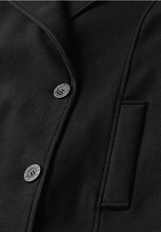 Caban jas met inleg Black