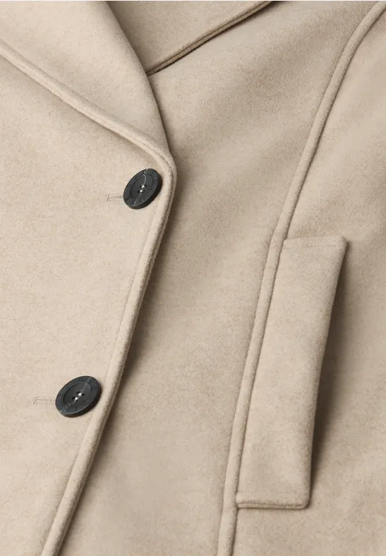 Cabanjacke mit Inlay Soft Sand Mel.