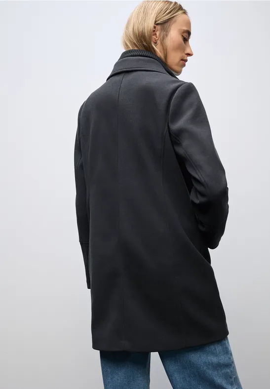 Manteau à revers avec incrustation Obsidian Blue
