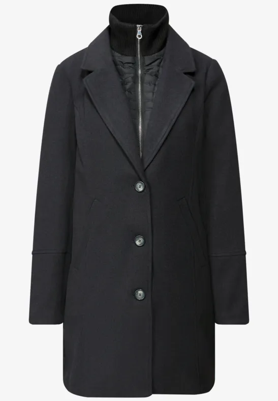 Manteau à revers avec incrustation Obsidian Blue