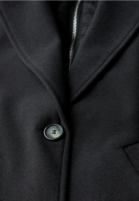 Manteau à revers avec incrustation Obsidian Blue