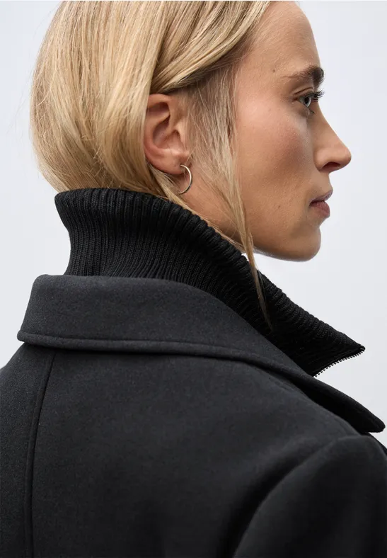 Manteau à revers avec incrustation Obsidian Blue