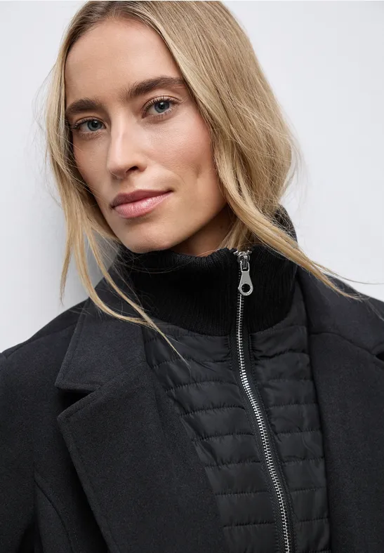 Manteau à revers avec incrustation Obsidian Blue
