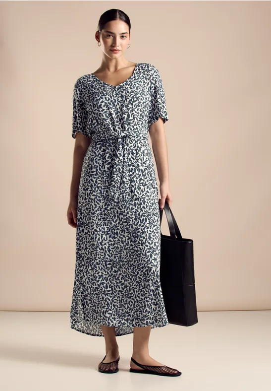 ONE MORE STORY Vestito Maxi Con Stampa Tigre In Viscosa – Donna