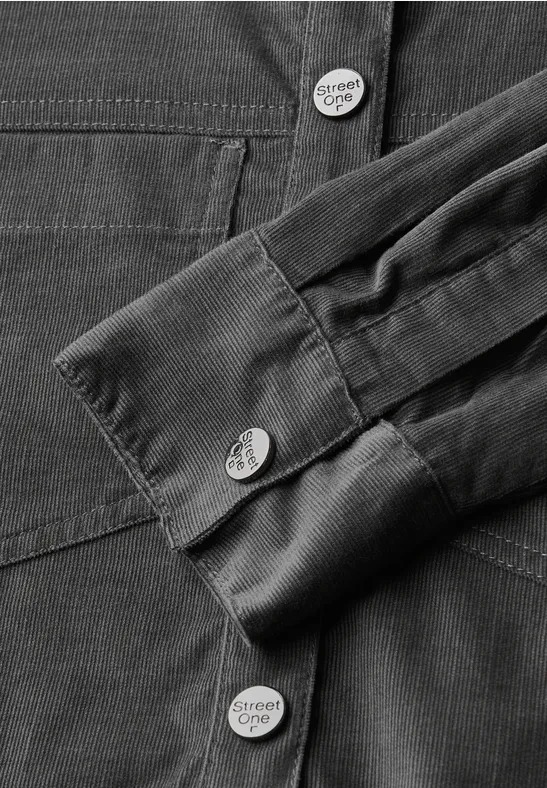 Cordkleid concrete grey