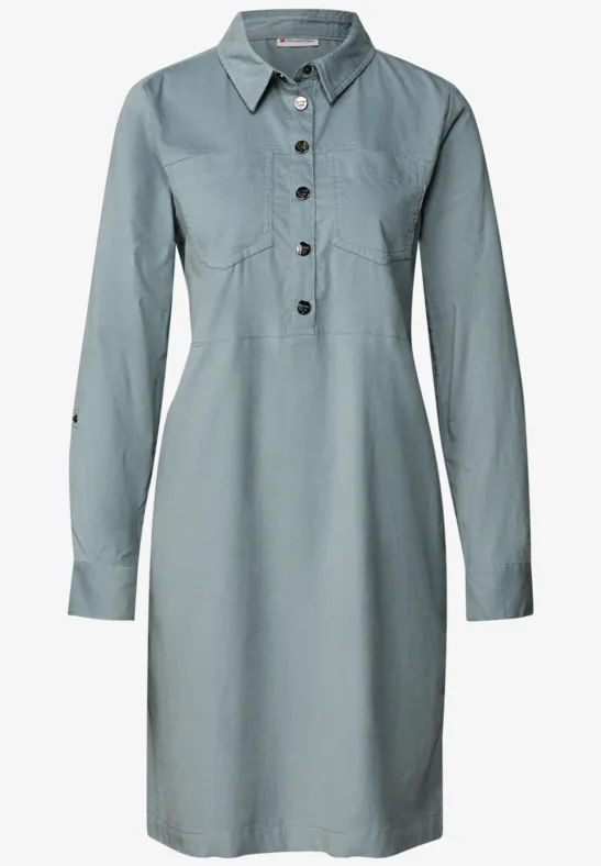Cordkleid washed blue