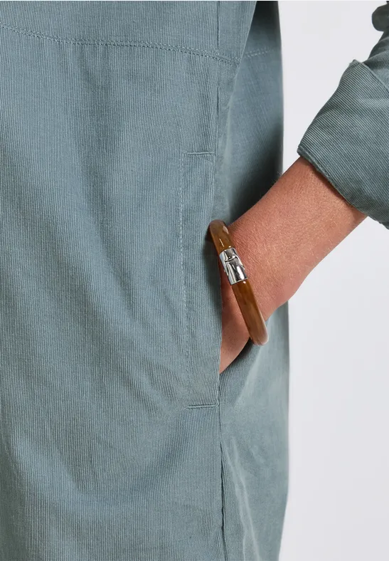 Cordkleid washed blue