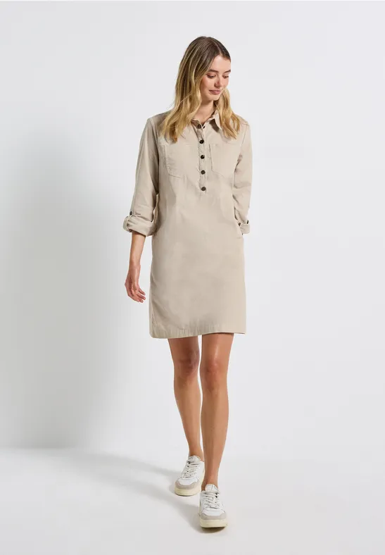 Robe en velours côtelé malted beige