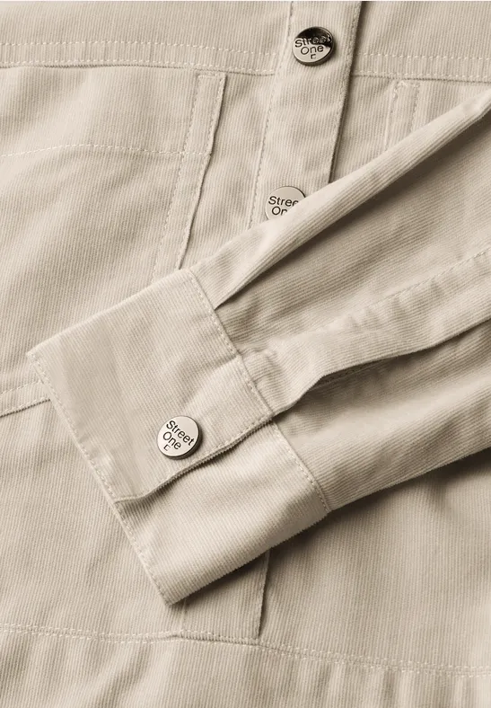 Robe en velours côtelé malted beige