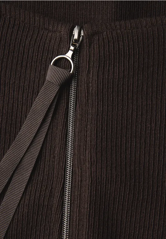 Jersey-Kleid in Unifarbe deep roast brown