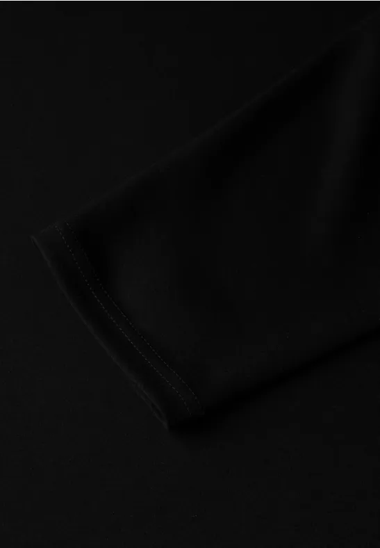 Sweat-Kleid mit Schlitzen Black