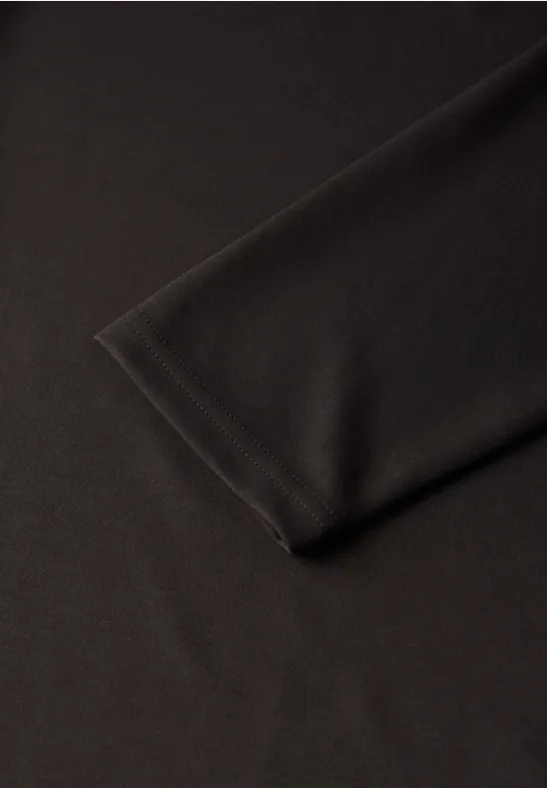 Sweat-Kleid mit Schlitzen deep roast brown