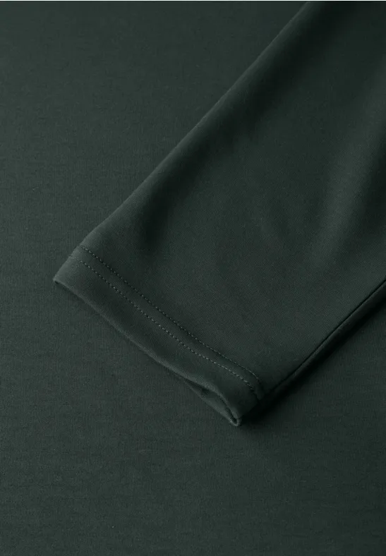Sweat-Kleid mit Schlitzen evernight green