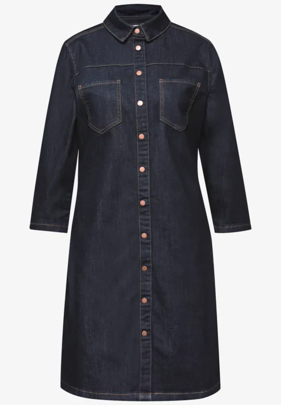 Denim Kleid im Rinsed-Look Rinse Blue washed