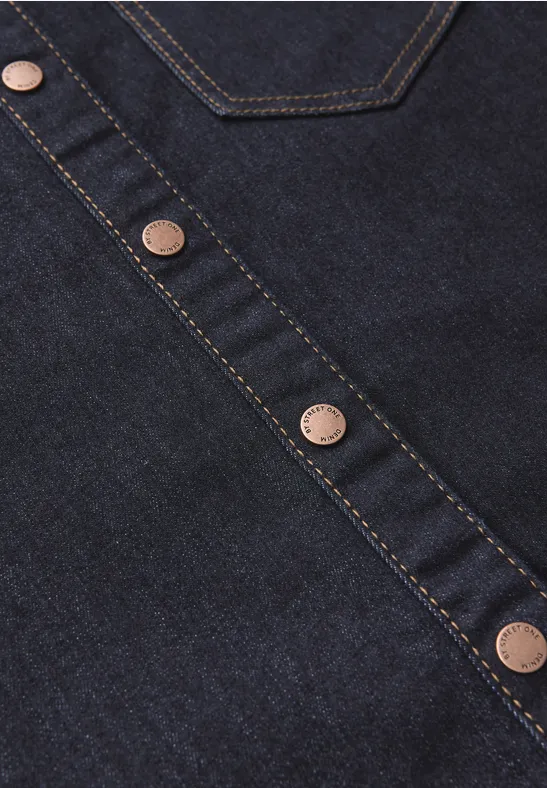 Denim Kleid im Rinsed-Look Rinse Blue washed