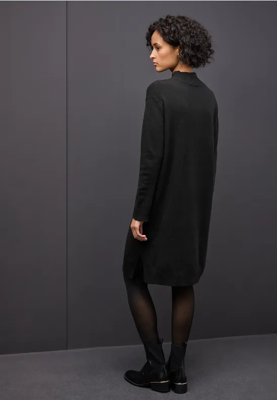 Midi Strickkleid Black