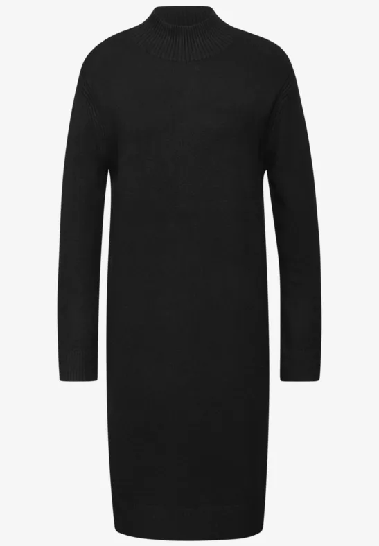 Midi Strickkleid Black
