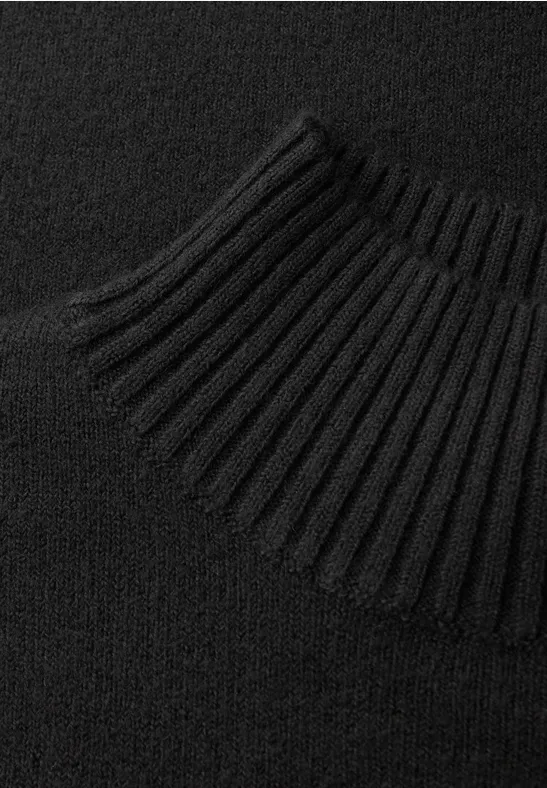 Midi Strickkleid Black