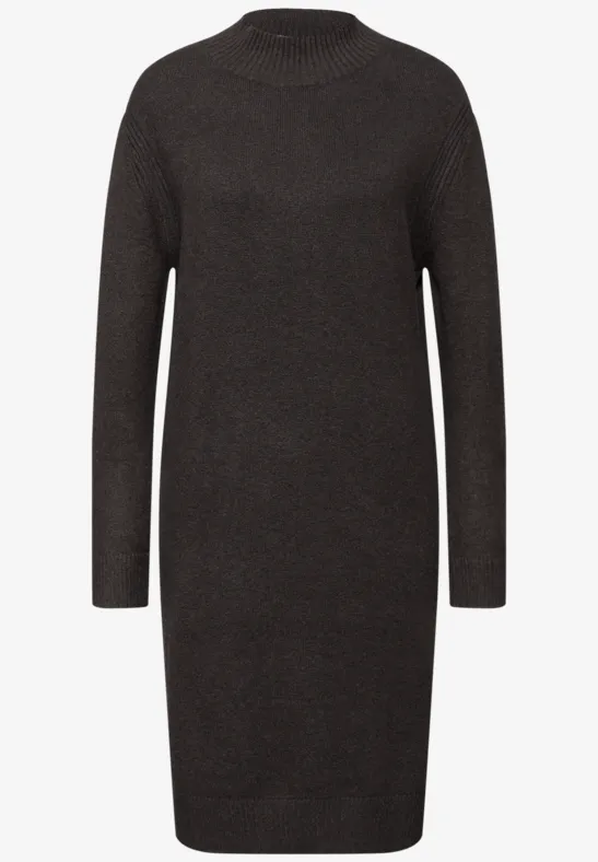 Midi Strickkleid darkest brown mel.