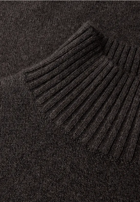 Midi Strickkleid darkest brown mel.
