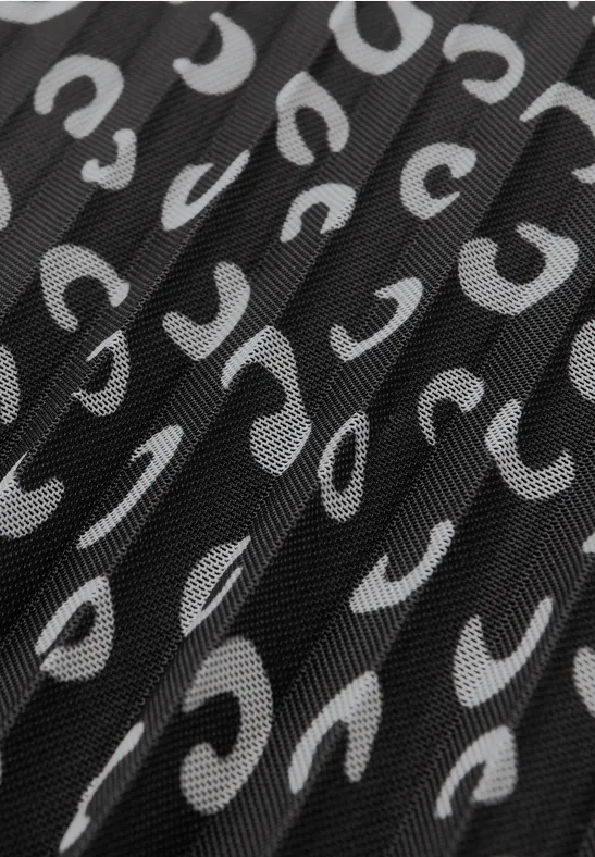 Kleid mit Plissée-Rock Black