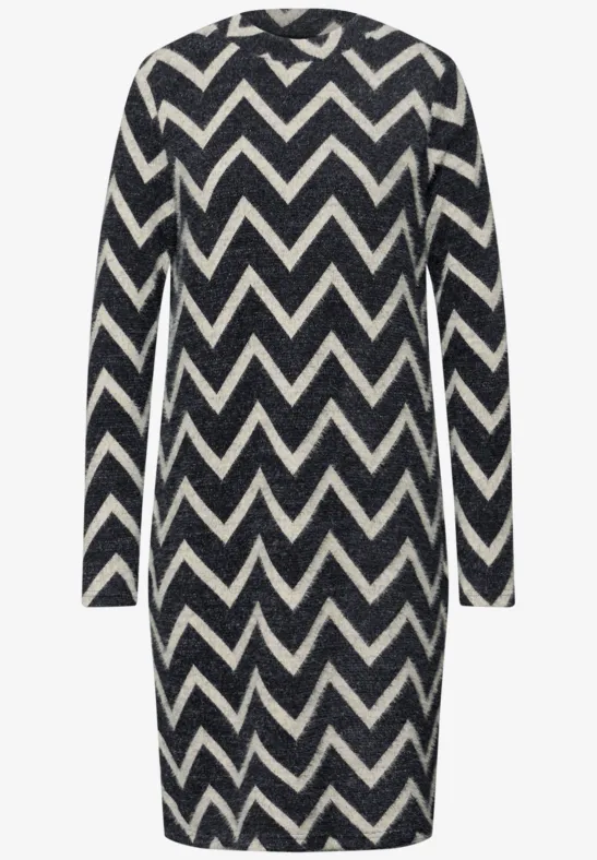 Gemustertes T-Shirtkleid Black