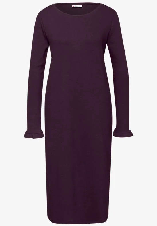 Midi-Kleid in Rippstruktur jazz berry