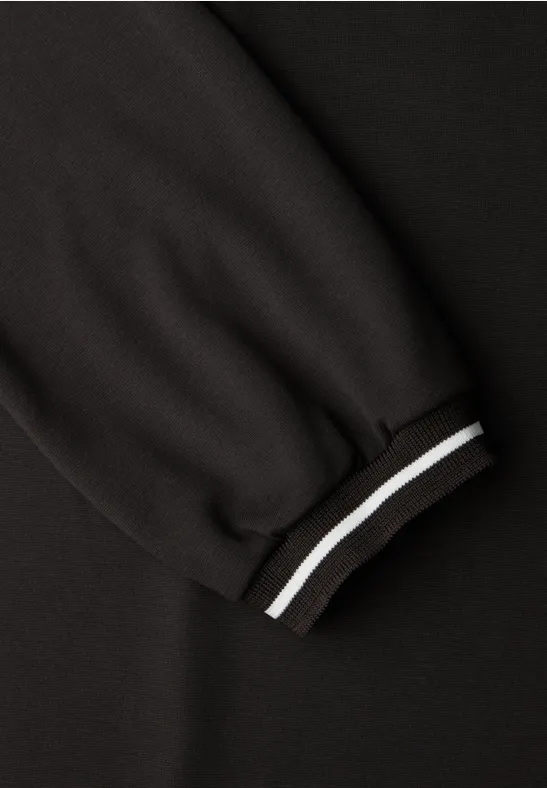 Jersey jurk darkest brown