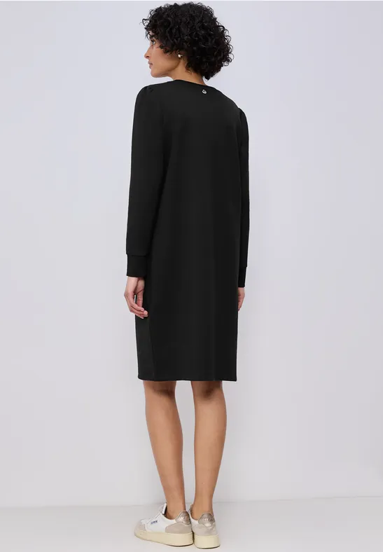 Kleid in Unifarbe Black
