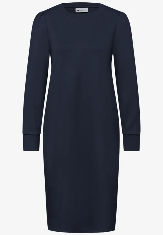 Kleid in Unifarbe shadowed navy