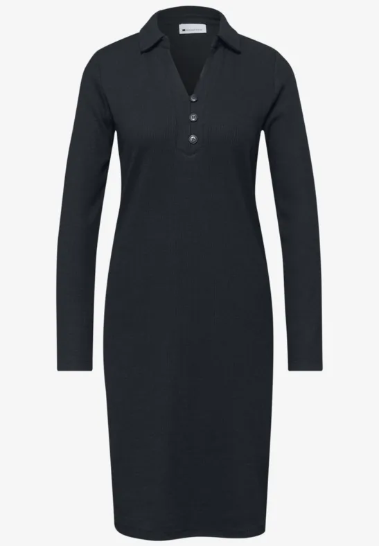 Kleid in Unifarbe shadowed navy