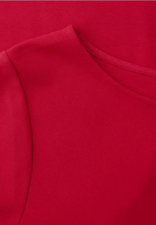 Robe midi avec détail de nœuds salsa red