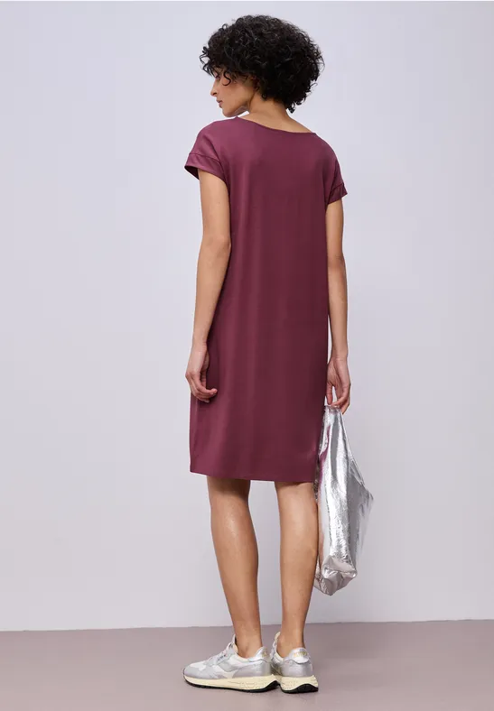 Knielanges Kleid aus Jersey dark clouded blush