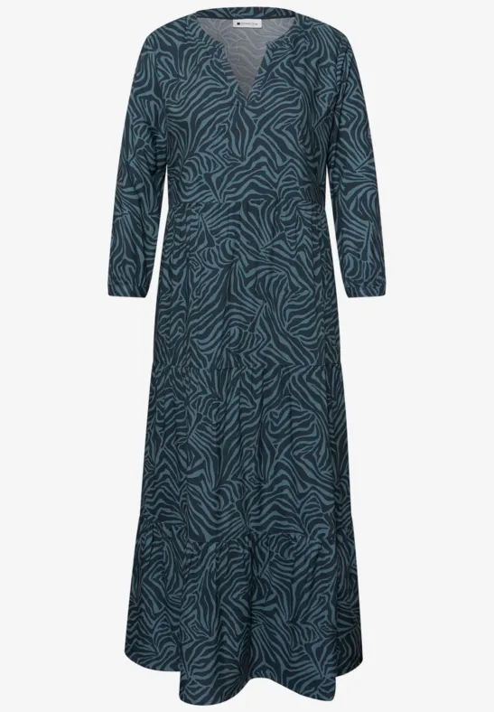 Sukienka midi z nadrukiem graficznym cool vintage green