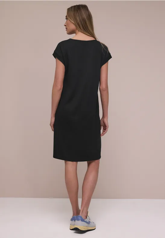 Robe longueur genou en jersey Black