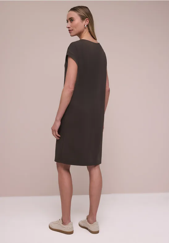 Robe longueur genou en jersey espresso brown