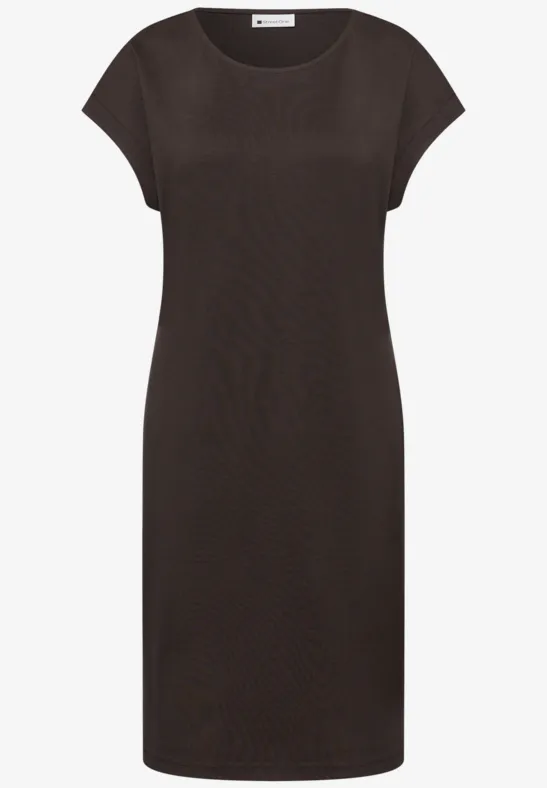 Robe longueur genou en jersey espresso brown