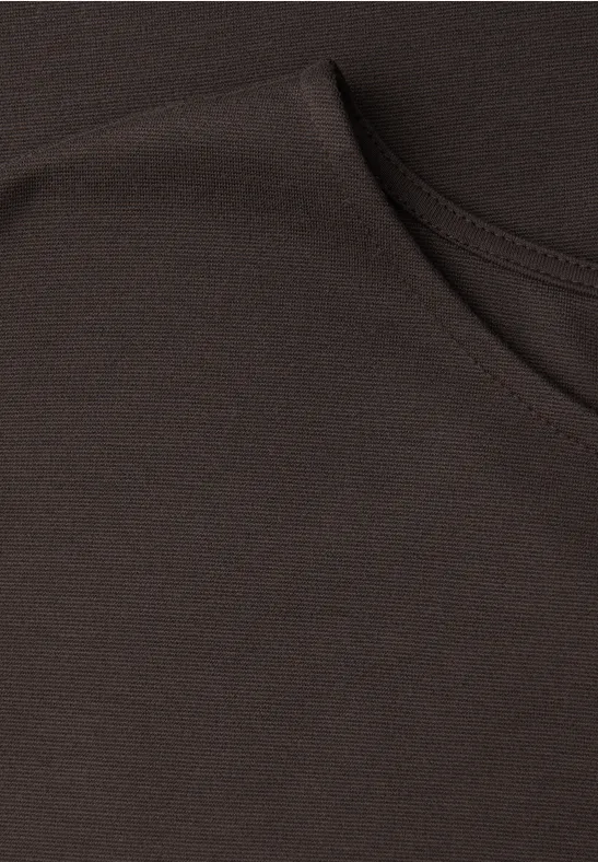 Robe longueur genou en jersey espresso brown