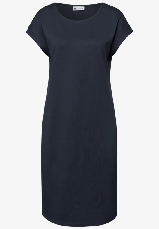 Knielanges Kleid aus Jersey shadowed navy