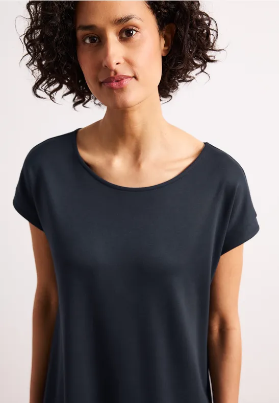 Knielanges Kleid aus Jersey shadowed navy