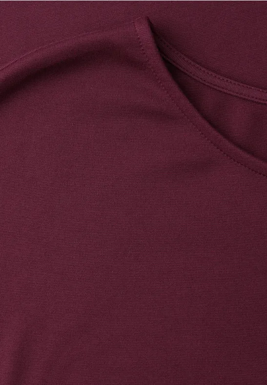 Robe longueur genou en jersey truffle red