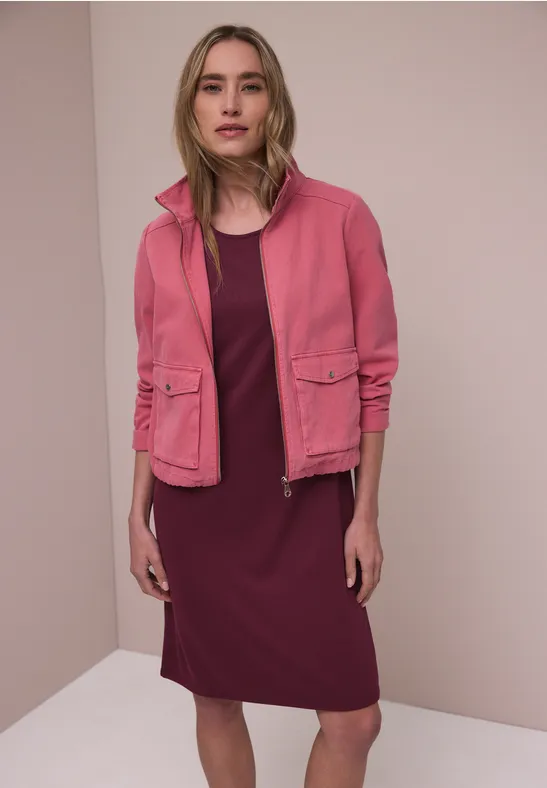 Robe longueur genou en jersey truffle red