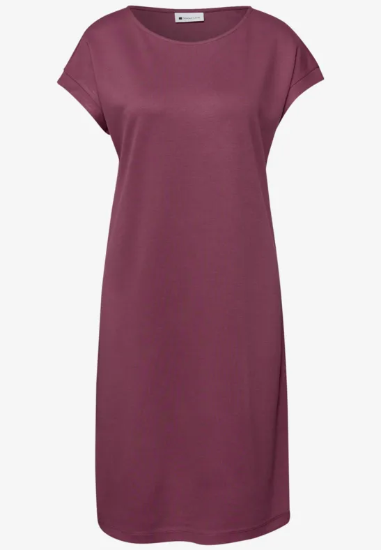 Knielanges Kleid aus Jersey dark clouded blush