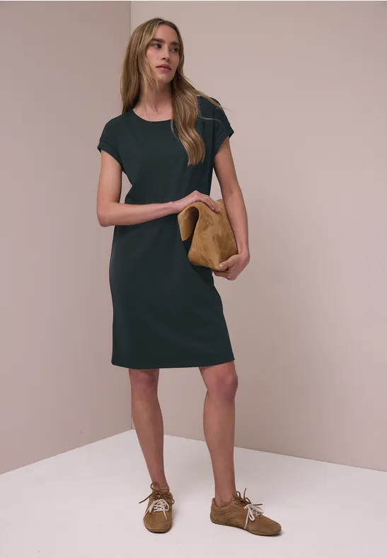 Robe longueur genou en jersey deep bound green