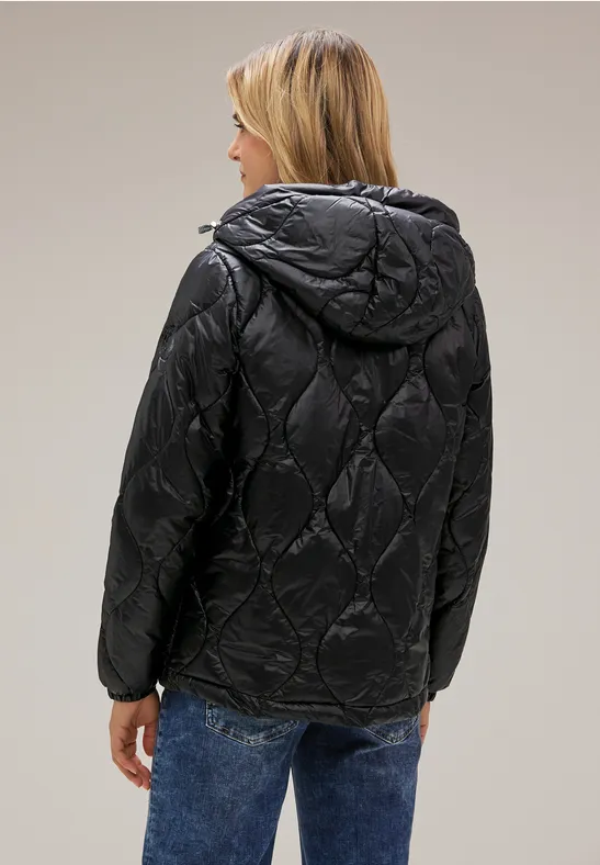 Veste Matelassée Street One Femme Avec Capuche Amovible - Coupe Courte, Doublure Confortable Et Poches