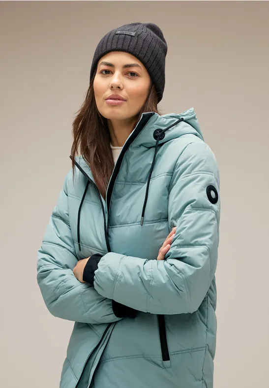 Manteau Matelassé Femme – Court, Doublure Polaire – Capuche, Poches Zippées – Chaud Et Coupe-vent, Parfait Automne/hiver