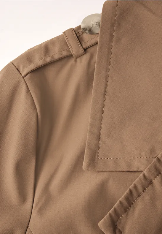 Stijlvolle Dames Trenchcoat Met Dubbele Rij Knopen, Riem & Midi Lengte - Winddicht Windjack Voor Herfst En Winter